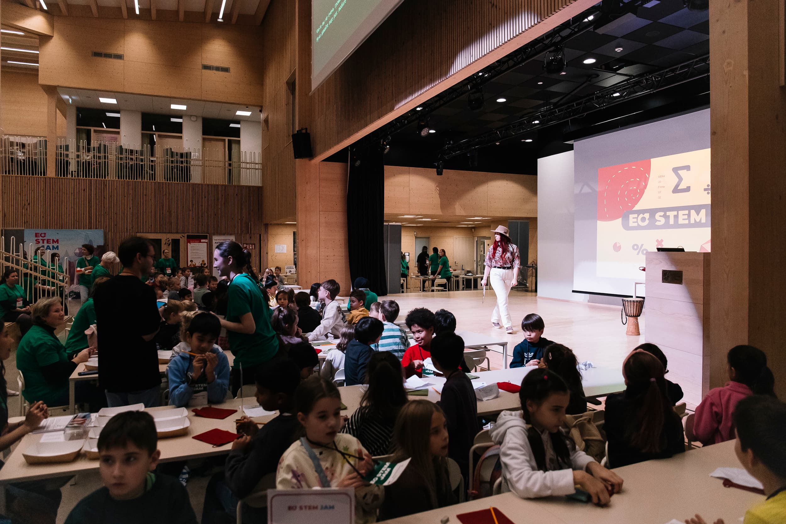 EO STEM Jam presentation on stage
